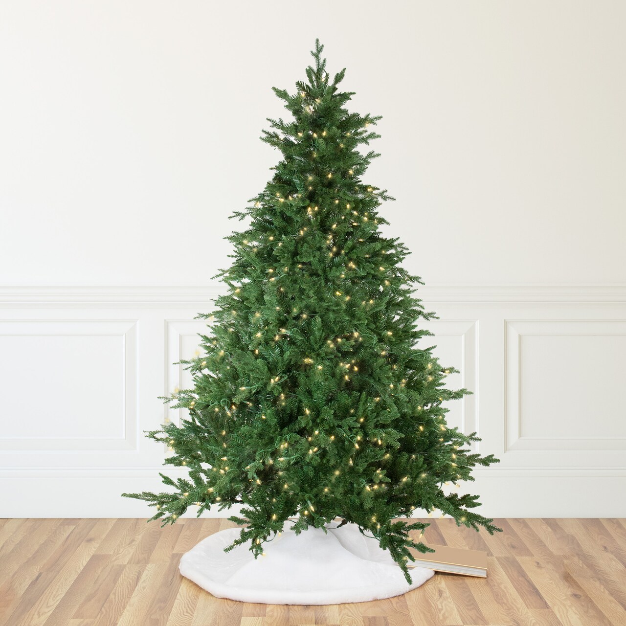 Northlight Real Touch™️Pre-Lit Medium Minnesota Balsam Fir Artificial Christmas Tree - 7.5' - Warm White LED Lights